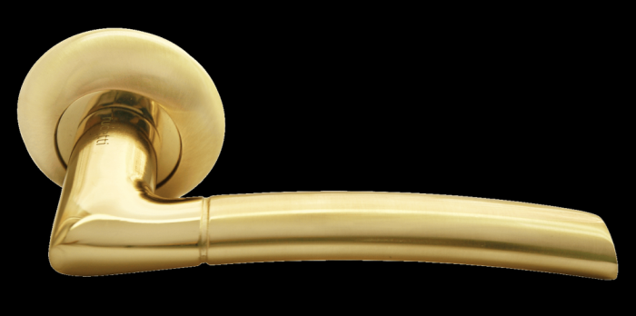 Дверные ручки Rucetti RAP 6 SG/GP Цвет — Матовое золото/золото