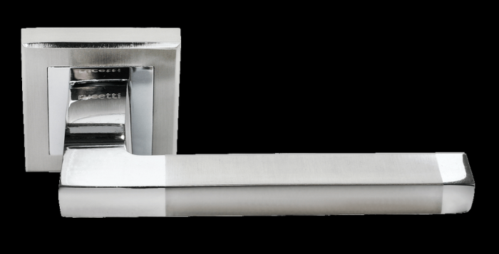 Дверные ручки Rucetti RAP 17-S SN/CP Цвет — Белый никель/хром