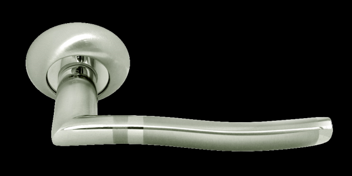 Дверные ручки Rucetti RAP 3 SN/CP Цвет — Белый никель/хром